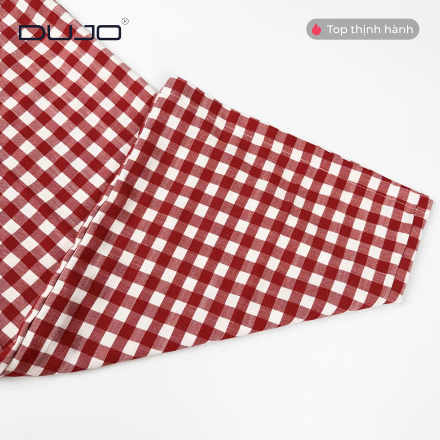 Quần Dài Sọc Caro Nữ DUJO – Dáng Suông Đẹp, Vải Mát, Giá tốt (Sao chép) - Hình ảnh 4